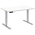 Bush Business Furniture Move 80 Series 48"W x 30"D Height Adjustable Standing Desk, White/Cool Gray Metallic, Premium Installation
