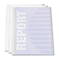 C-Line® Report Covers With Binding Bars, 8 1/2" x 11", Clear, Box Of 50