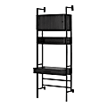 South Shore Kozack 34-1/4”W Wall-Mounted Desk, Gray Oak/Black 1 thumbnail image