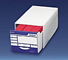 Oxford® Standard Storage File, 10 4/16" x 24" x 12 14/16", White/Blue
