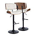 LumiSource Lombardi Bar Stool, Black/Cream