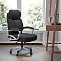 Flash Furniture HERCULES Big & Tall Ergonomic Fabric High-Back Swivel Office Chair, Black/Silver