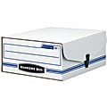 Bankers Box® Liberty® Binder Pak Storage Box, 4 3/4" x 9 3/4" x 11 7/8", 35% Recycled, White/Blue