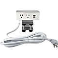 QVS Power/Data Outlet - 2 x Power Receptacles - 125 V AC Desk Mountable 1 thumbnail image