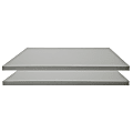 WorkPro® ModOffice™ Storage Shelves, 11/16"H x 16 1/2"W x 16 1/2"D, Pack Of 2, Gray