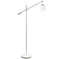 Lalia Home Swing-Arm Floor Lamp, 56"H, Clear Shade/White Base 1 thumbnail image
