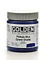 Golden Matte Acrylic Paint, 4 Oz, Phthalo Blue (Green Shade)