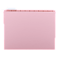 Smead® 1/5-Cut Color Hanging Folders, Letter Size, Pink, Box Of 25