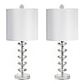 LumiSource Diamond Stacked Contemporary Table Lamps, 23-1/4”H, Off-White Shade/Chrome Base, Set Of 2 Lamps 1 thumbnail image