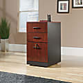 Sauder® Via 19-1/2"D Vertical 3-Drawer Pedestal File Cabinet, Classic Cherry/Soft Black