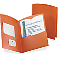 Oxford® Contour 2-Pocket Folders, Letter Size, Orange, Box Of 25 Folders