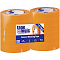 Tape Logic® Color Masking Tape, 3" Core, 1" x 180', Orange, Case Of 12