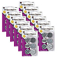 Charles Leonard Designer Button Style Magnets, 1-1/2" x 1-1/4", Assorted Colors, 6 Magnets Per Pack, Set Of 12 Packs 1 thumbnail image