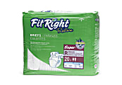 FitRight Restore Briefs, Regular, Purple, Bag Of 20