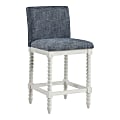 Office Star Kaylee Counter Height Spindle Counter Stool, Indigo/Antique White 1 thumbnail image