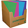 Roaring Spring Pocket Folder - 9 1/2" x 11 3/4" - 2 Pocket(s) - Paper - Assorted - 100 / Carton