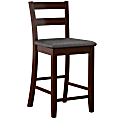 Linon Keller Soho Faux Leather Counter Stool, Espresso/Dark Brown