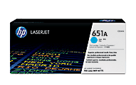 HP 651A Cyan Toner Cartridge, CE341A