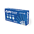 EXPO® Vis-A-Vis® Wet-Erase Fine-Tip Markers, Blue, Box Of 12 1 thumbnail image