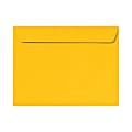 LUX Booklet 9" x 12" Envelopes, Gummed Seal, Sunflower Yellow, Pack Of 50