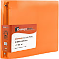 JAM PAPER 3 Ring Plastic Binder, 1.5 inch, Orange 1 thumbnail image