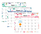 Blue Sky™ Monthly Wire Wall Calendar, 12" x 15", Lindley, January To December 2021, 117888 1 thumbnail image