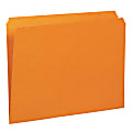 Smead® File Folders, Letter Size, Straight Cut, Orange, Box Of 100