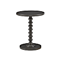 Powell Jarsky Round Spindle Side Table, 22-1/4"H x 17"W x 17"D, Dark Gray
