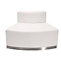 Flash Furniture HERCULES Alon Series LeatherSoft Convex Chair with Brushed Stainless Steel Base, Melrose White 1 thumbnail image