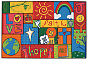 Carpets for Kids® KID$Value Rugs™ Inspirational Patchwork Rug, 3' x 4 1/2' , Multicolor 1 thumbnail image
