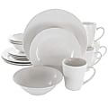 Elama Marshall 16-Piece Porcelain Dinnerware Set, White 1 thumbnail image