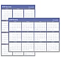 AT-A-GLANCE® Erasable/Reversible Wall Planner, 48" x 32", Blue/Gray Ink, January-December 2018 (A1152-18)