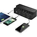ChargeTech Power Strip Charging Station - 2 x AC Power, 2 x USB - Black 1 thumbnail image