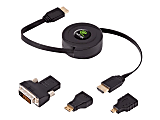 ReTrak ETCABLEHDM - HDMI cable - HDMI male to HDMI male - 5 ft - retractable, flat 1 thumbnail image