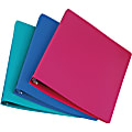 Samsill Lightweight Poly 1" Round Ring Binder - 1" Binder Capacity - Letter - 8 1/2" x 11" Sheet Size - Round Ring Fastener(s) - Poly - Assorted - 1.50 lb - Lightweight, Stain Resistant - 12 / Carton 1 thumbnail image