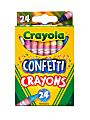 Crayola® Confetti Crayons, Assorted Colors, Pack Of 24 Crayons