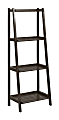 New Ridge Home Goods Dunnsville 60"H 4-Tier Leaning Ladder Bookcase, Espresso