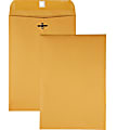 Quality Park Gummed Kraft Clasp Envelopes - Clasp - #68 - 7" Width x 10" Length - 28 lb - Gummed - Kraft - 100 / Box - Kraft
