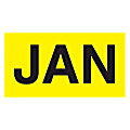 Tape Logic® Permanent Inventory Label Roll, DL6702, Month-Style, "JAN," 6" x 3", Yellow, Roll Of 500