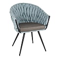 LumiSource Braided Matisse Chair, Black/Gray/Blue