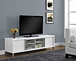 Monarch Specialties Euro-Style TV Stand For TVs Up To 70", 20"H x 70"W x 18"D, White