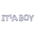 Amscan "It's A Boy" Holographic Balloon Block, 40" x 9", Blue 1 thumbnail image