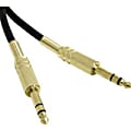 C2G 6ft Pro-Audio 1/4in TRS Male to 1/4in TRS Male Cable - Phono Male - Phono Male - 6ft - Black 1 thumbnail image