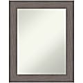 Amanti Art Non-Beveled Rectangle Framed Bathroom Wall Mirror, 29” x 23”, Country Barnwood