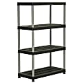 Home Design Products 4-Tier Heavy-Duty Shelving, 55 4/5"H x 36"W x 18 7/8"D, Black