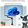 StarTech.com Desk Mount Monitor Arm with 2x USB 3.0 ports - Full Motion Single Monitor Pole Mount up to 34" VESA Display - C-Clamp/Grommet 1 thumbnail image