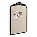 Kate and Laurel Arendahl Non-Magnetic Arch Framed Pinboard, 31" x 19", Beige, Black Metal Frame 1 thumbnail image
