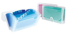 Office Depot® Brand Polypropylene Accordion Expanding File, 13-Pocket, 6" Expansion, Coupon Size, Assorted Colors
