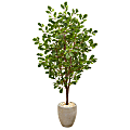 Nearly Natural Oak 69”H Artificial Tree With Planter, 69”H x 32”W x 32”D, Green/Beige 1 thumbnail image