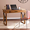 SEI Furniture Canton 49"W Wooden Adjustable-Height Computer Desk, Glazed Pine 1 thumbnail image